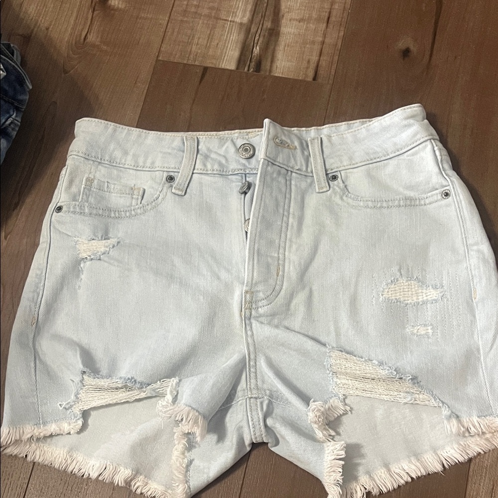 Old Navy Light Blue Distressed Jean Shorts